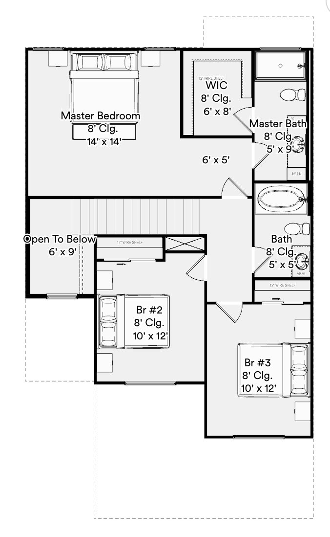 Emery second-floor floor plan drawing